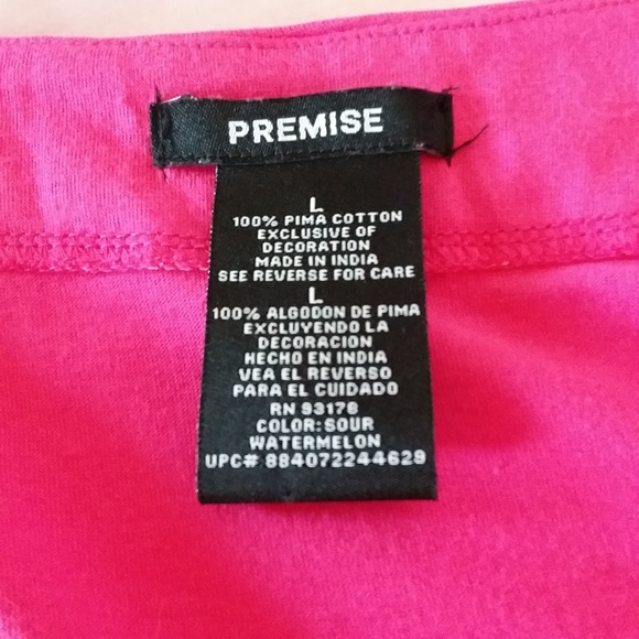 Hot Pink Tunic Top with White Embroidery - Picture 5 of 6